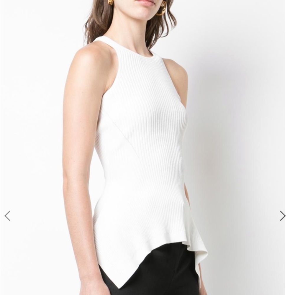 Cinq a Sept Ellen Sleeveless Rib Crepe Knit Peplum Top NWT $225 - Picture 7 of 16